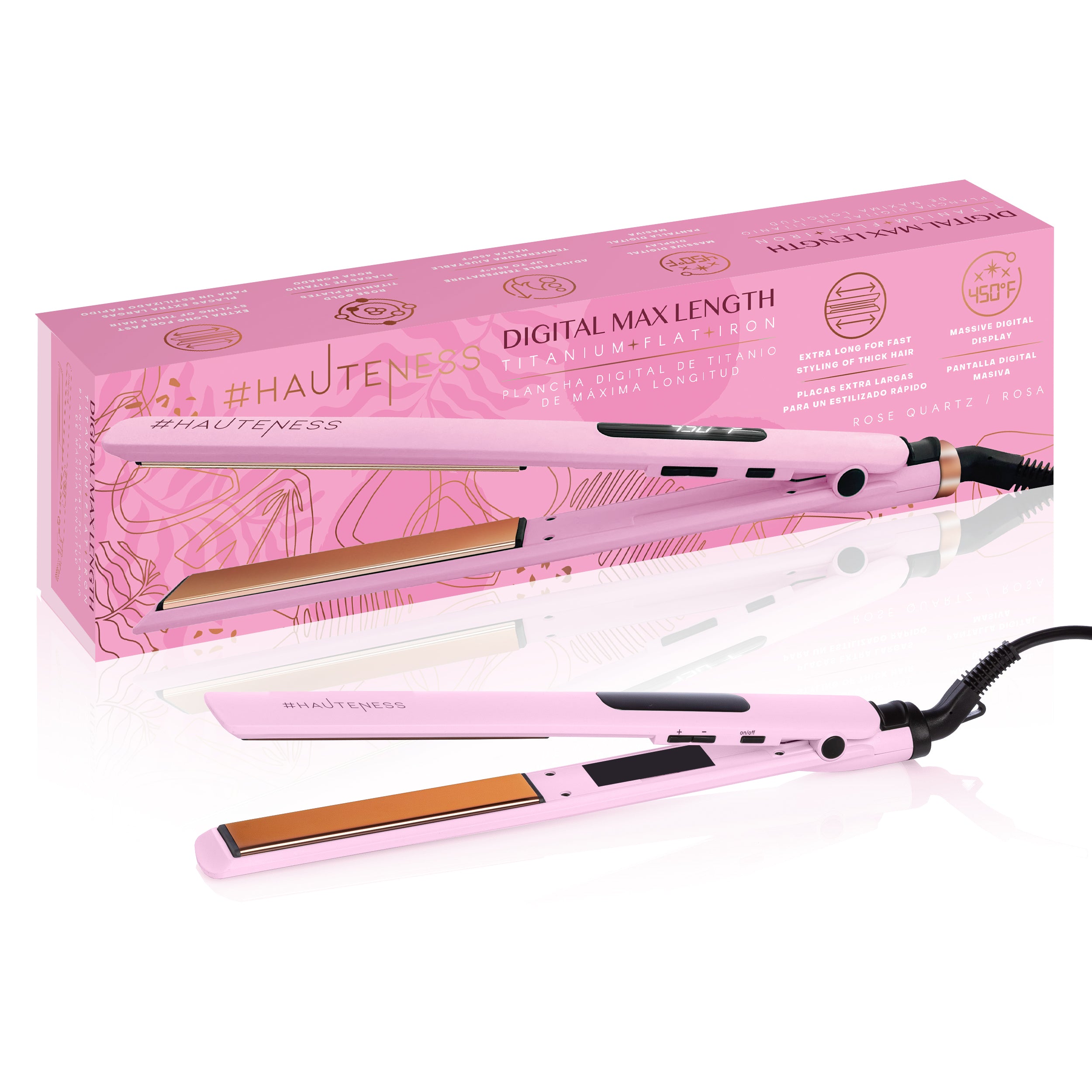 Digital MaxLength Titanium Flat Iron