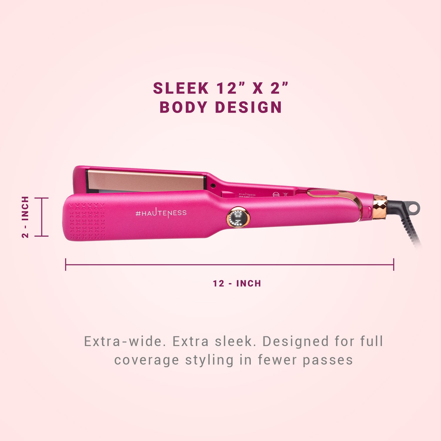 1.5” Digital Flat Iron with Extra Wide Plates & Infrared Technology