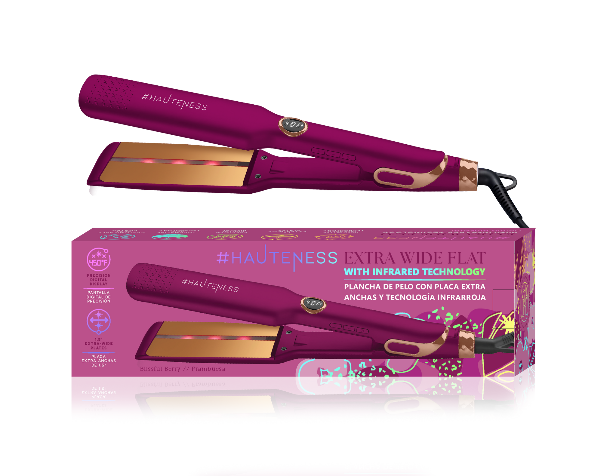 1.5” Digital Flat Iron with Extra Wide Plates & Infrared Technology -COMING SOON!