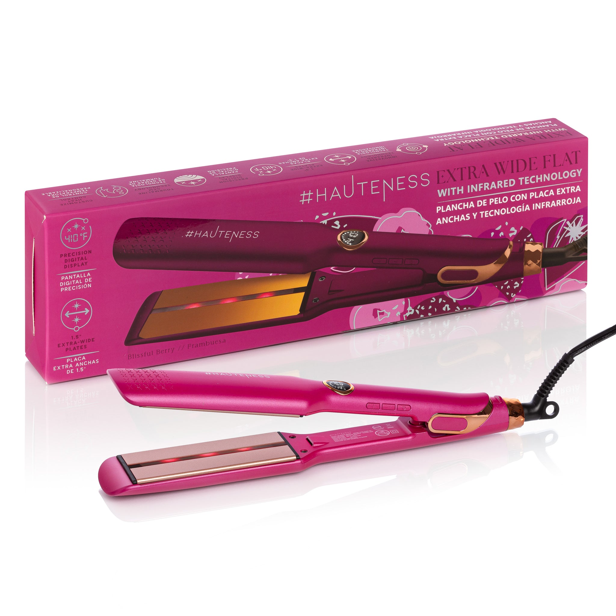 1.5” Digital Flat Iron with Extra Wide Plates & Infrared Technology