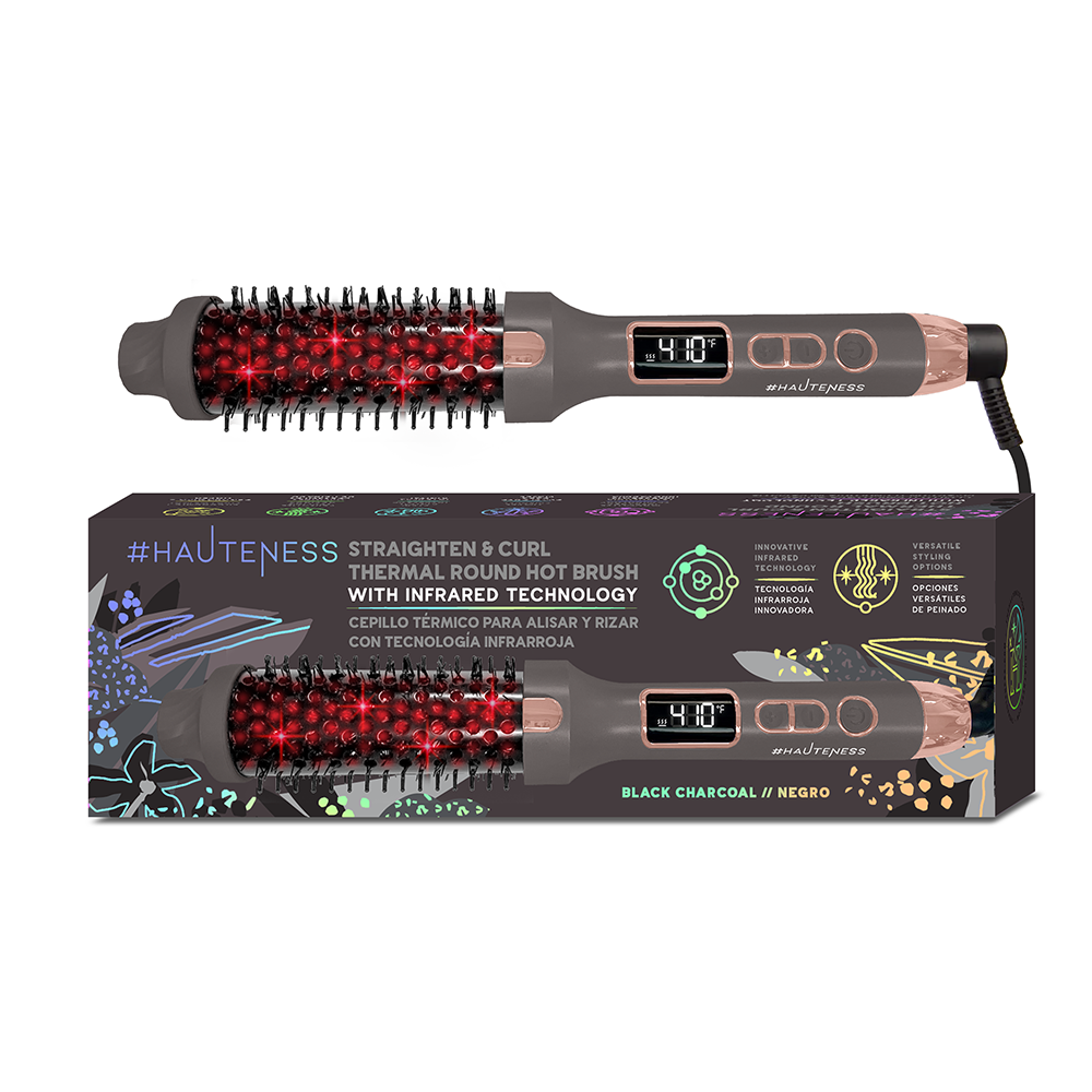 Thermal Straighten & Curl Round Hot Brush with Infrared Technology