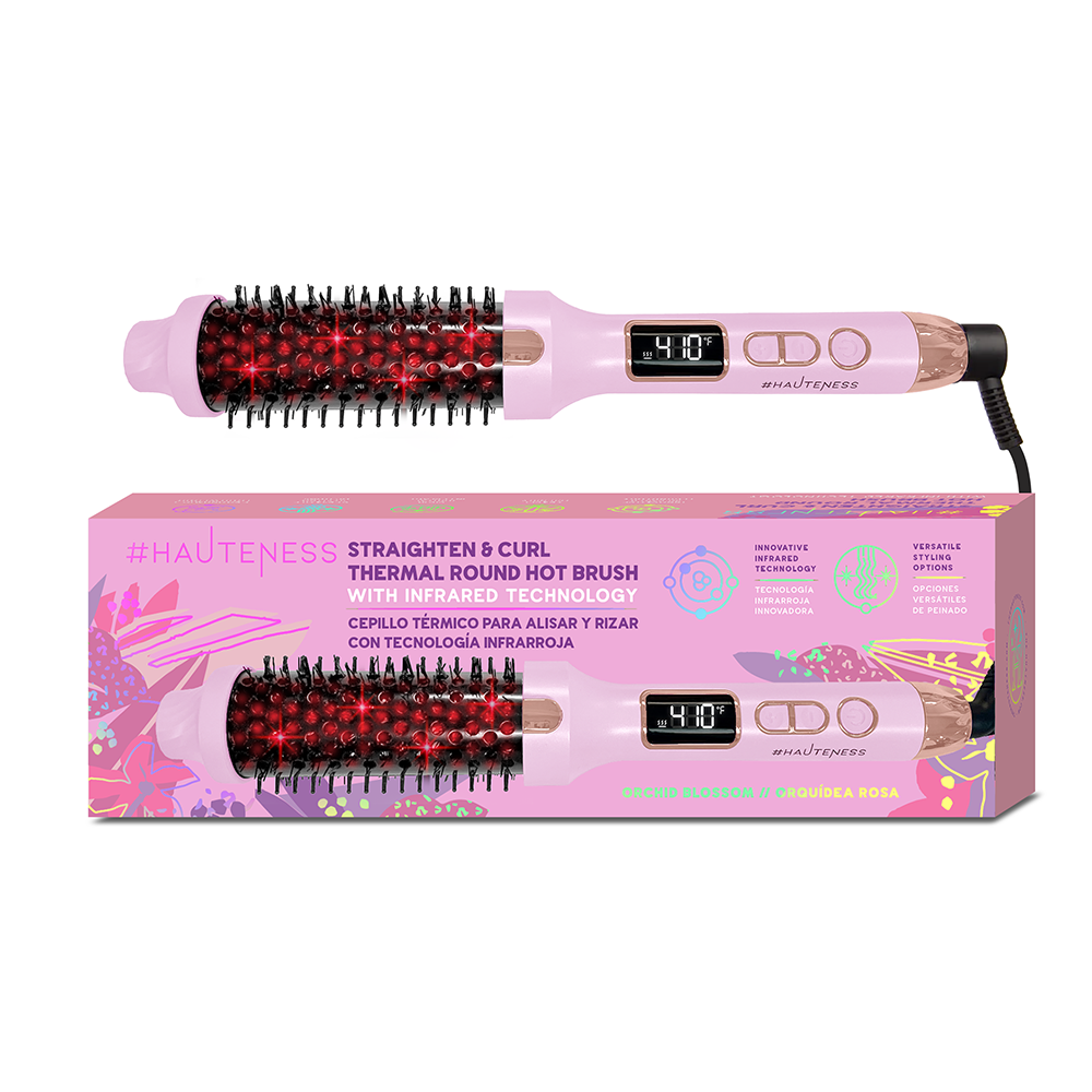 Thermal Straighten & Curl Round Hot Brush with Infrared Technology