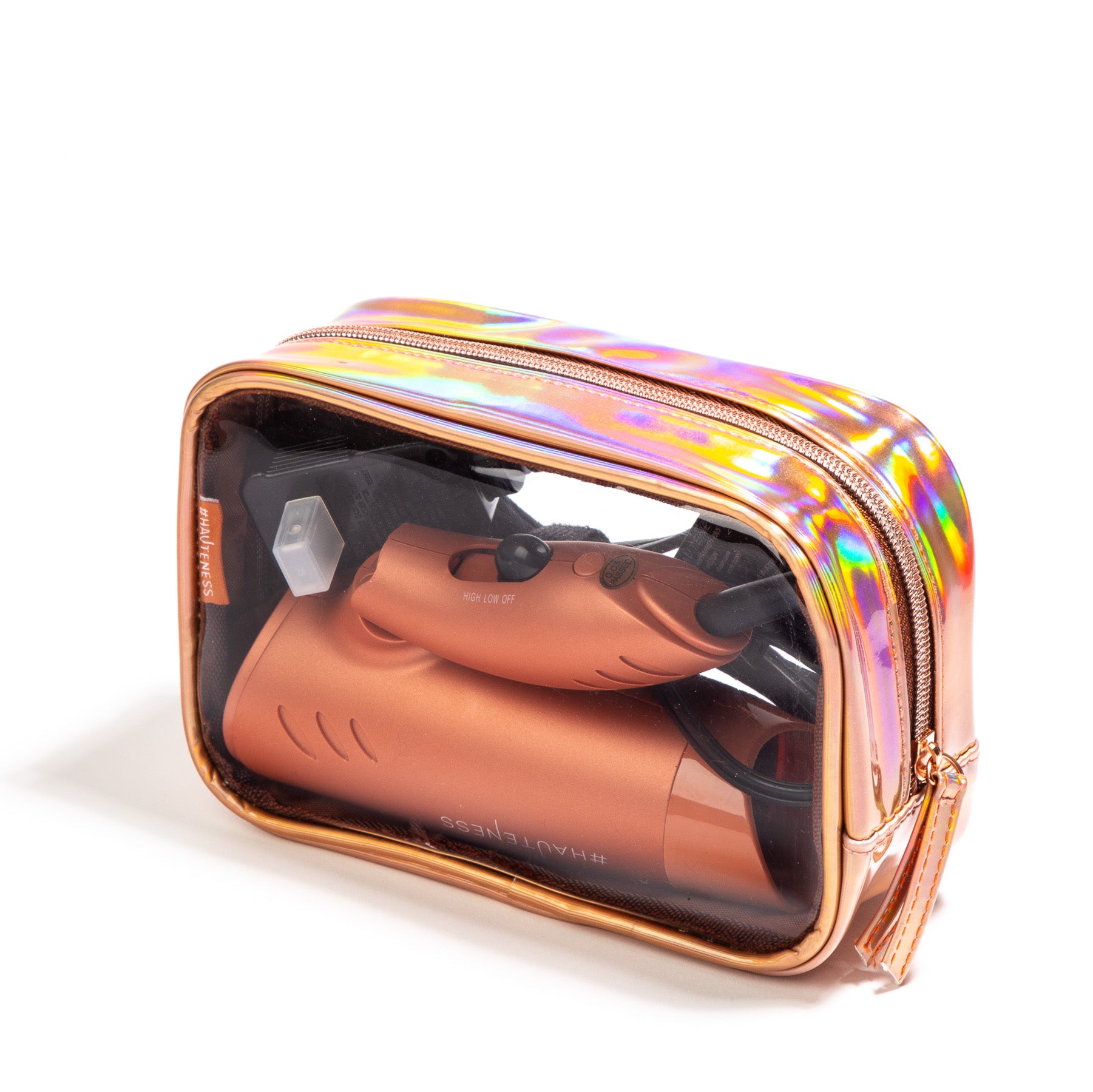 Mini Travel Size Coral Hair Dryer with Diffuser and Nozzle with a satin bag ceea5819-4805-487f-a0a3-  main image 3